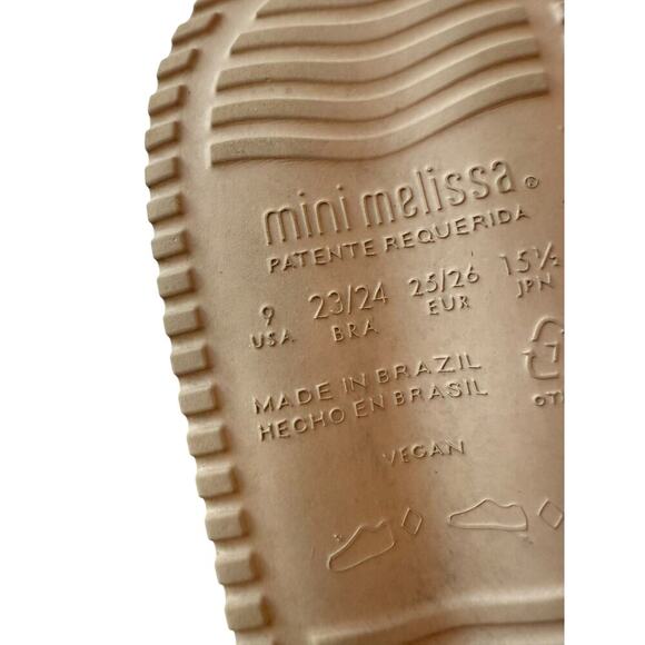 Mini Melissa Girl's White Brown Cozy Sandals Size 9 - Picture 9 of 9